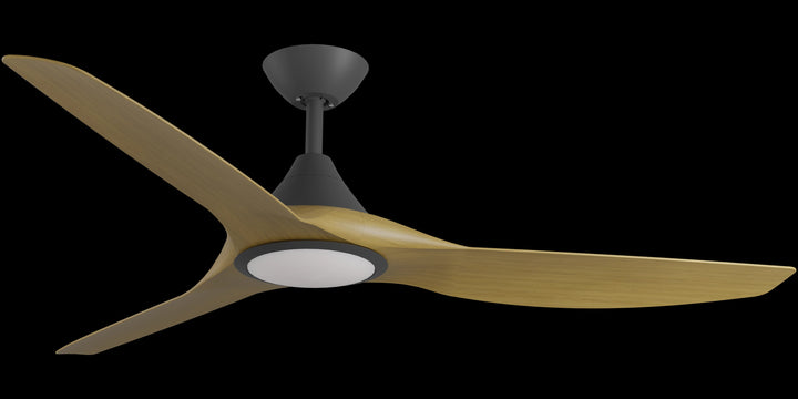 Calibo Smart CloudFan 60" (1520mm) ABS DC Ceiling Fan with 20W CCT LED Light and Remote | Black & Teak