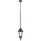 Telbix Pedral Classic Outdoor Lantern Pendant with Textured Glass and Multiple Suspension | Bronze