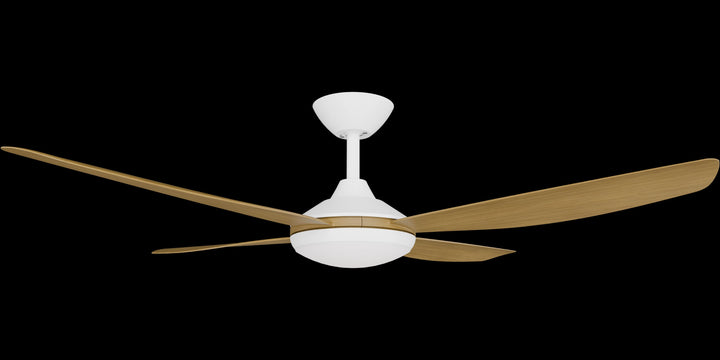 Calibo Vanga 52" DC Smart Ceiling Fan with LED Light and Remote Control | White and Teak