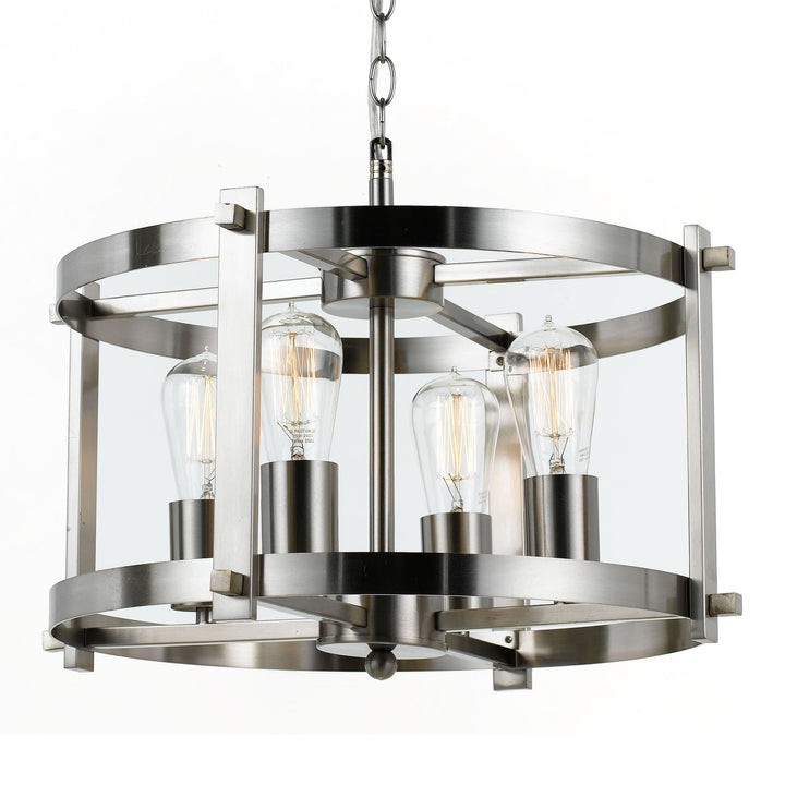 Telbix Finley Small Industrial Chain Pendant Light | Nickel
