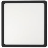 Telbix Lunos Square Black Frame Dimmable 3CCT LED Oyster Light with Flex and Plug | Large