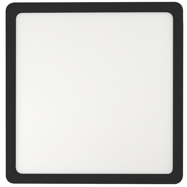 Telbix Lunos Square Black Frame Dimmable 3CCT LED Oyster Light with Flex and Plug | Large