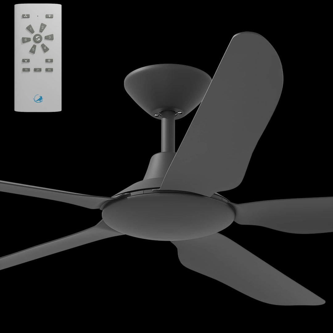Calibo Storm 56" (1430mm) 5 Blade Indoor/Outdoor DC Ceiling Fan and Remote | Matte Black