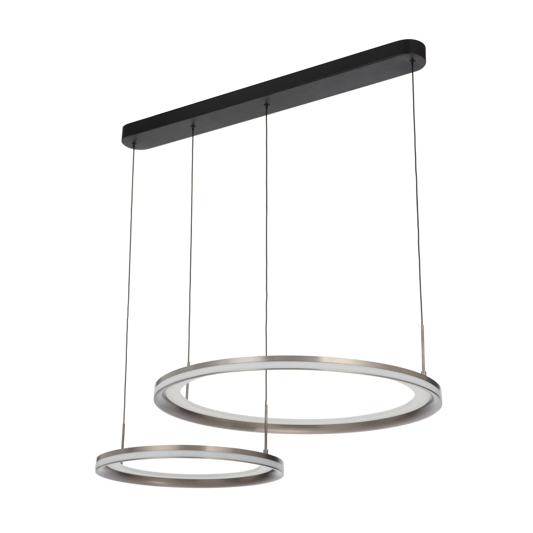 Telbix Fulcrum 2 Tier Warm White LED Pendant | Grey