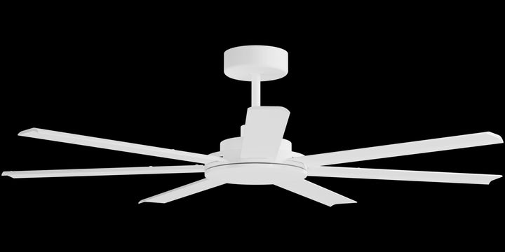 Calibo Alula 60" (1524mm) 7 Blade Indoor/Outdoor DC Ceiling Fan & Remote | White
