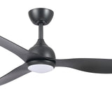 Fanco Eco Style DC 52" Ceiling Fan With Remote and CCT LED Light | Black