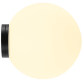Calibo Crest Opal Glass 120mm Orb Wall Light | Black
