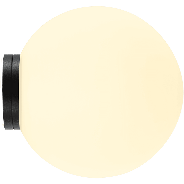 Calibo Crest Opal Glass 120mm Orb Wall Light | Black