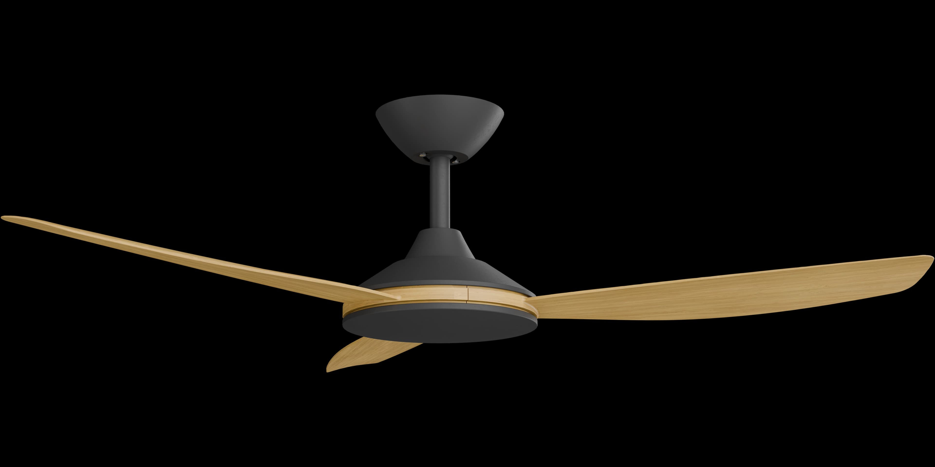 Calibo Condor 48" DC Smart Ceiling Fan with Remote Control | Black and Bamboo