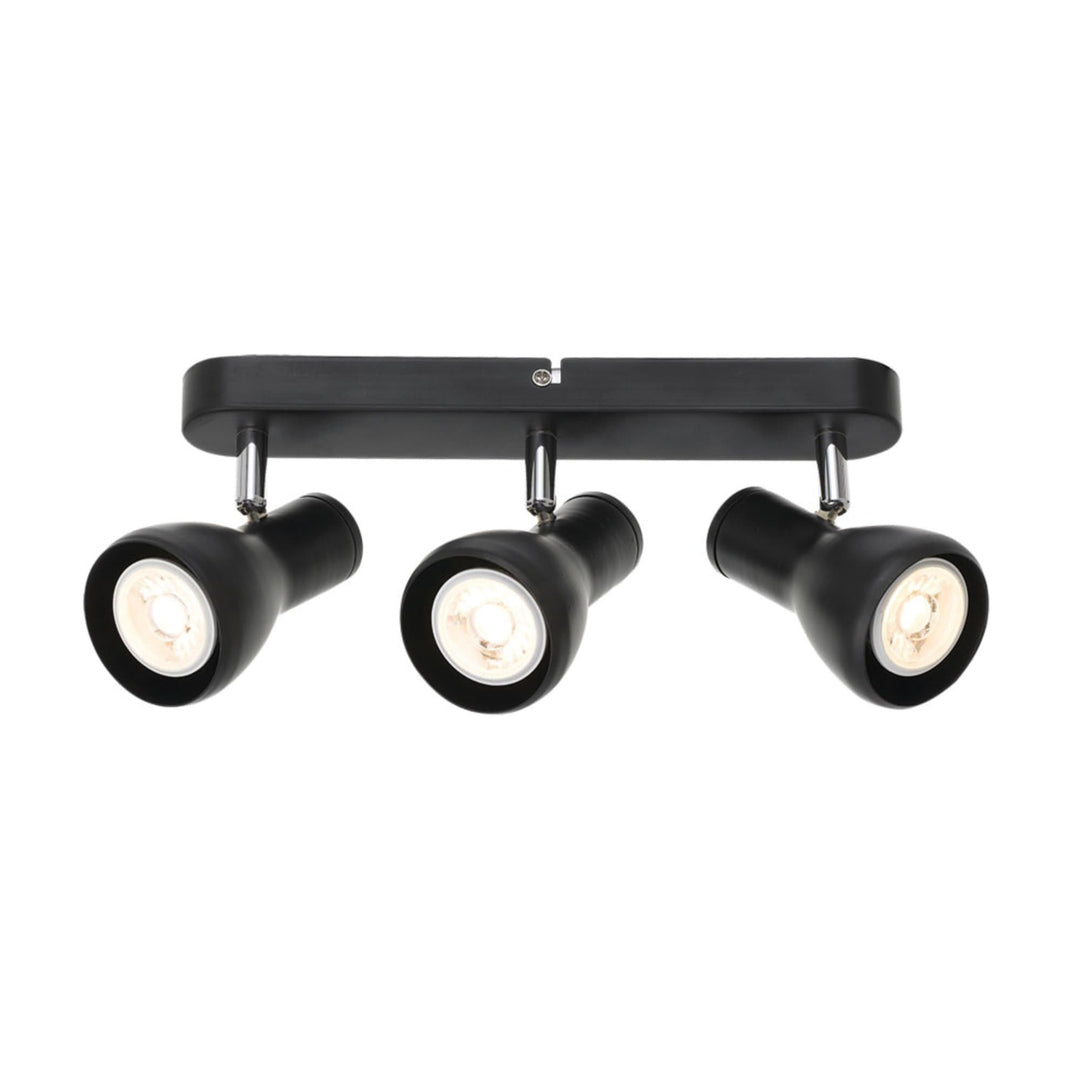 Telbix Matte Black Curtis Adjustable Spotlight (GU10) | 3 Light