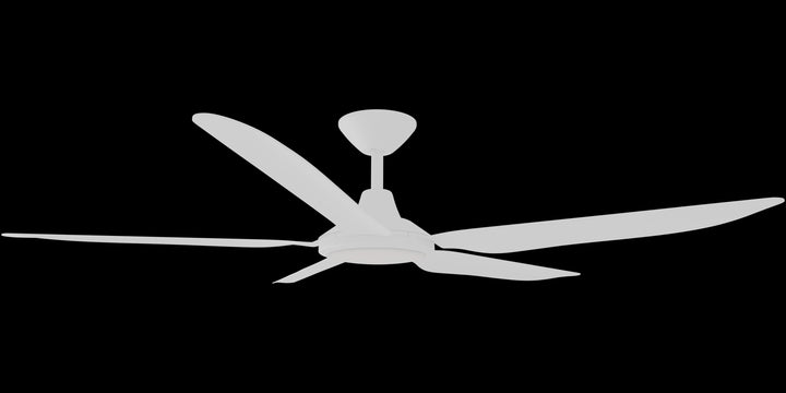 Calibo Storm 56" (1430mm) 5 Blade 18W Tricolour LED Light Indoor/Outdoor DC Ceiling Fan & Remote | White