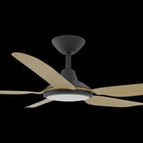 Calibo Storm 48" (1220mm) 5 Blade 18W Tricolour LED Light Indoor/Outdoor DC Ceiling Fan & Remote | Black & Bamboo