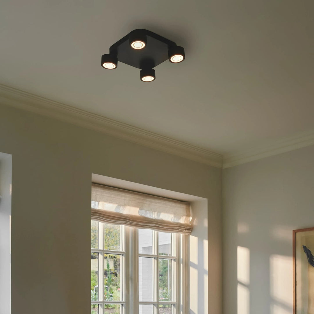 Nordlux Clyde 4 Light LED Ceiling Light | Black