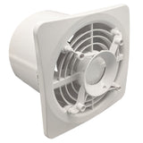Fanco Dynamic 150 Square Wall/Ceiling Exhaust Fan with Matte Finish | White