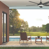 Calibo Storm 52" (1320mm) 5 Blade 18W Tricolour LED Light Indoor/Outdoor DC Ceiling Fan & Remote | Matte Black