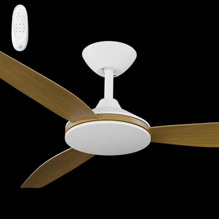 Calibo Condor 52" DC Smart Ceiling Fan with Remote Control | White and Teak