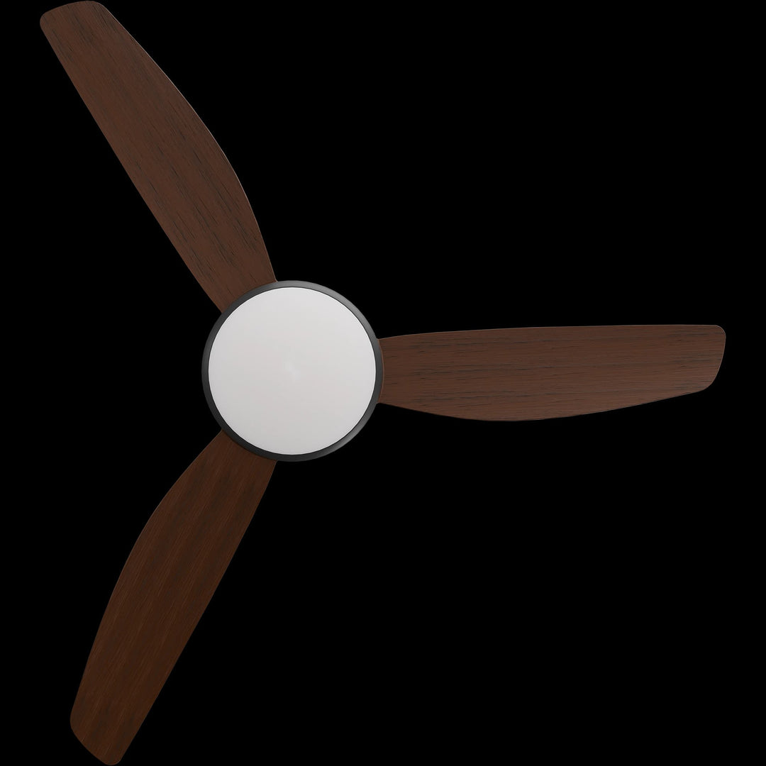 Calibo Condor 48" DC Smart Ceiling Fan with LED Light and Remote Control | Black and Koa