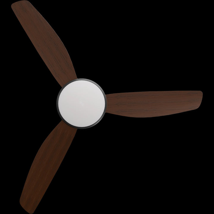 Calibo Condor 48" DC Smart Ceiling Fan with LED Light and Remote Control | Black and Koa