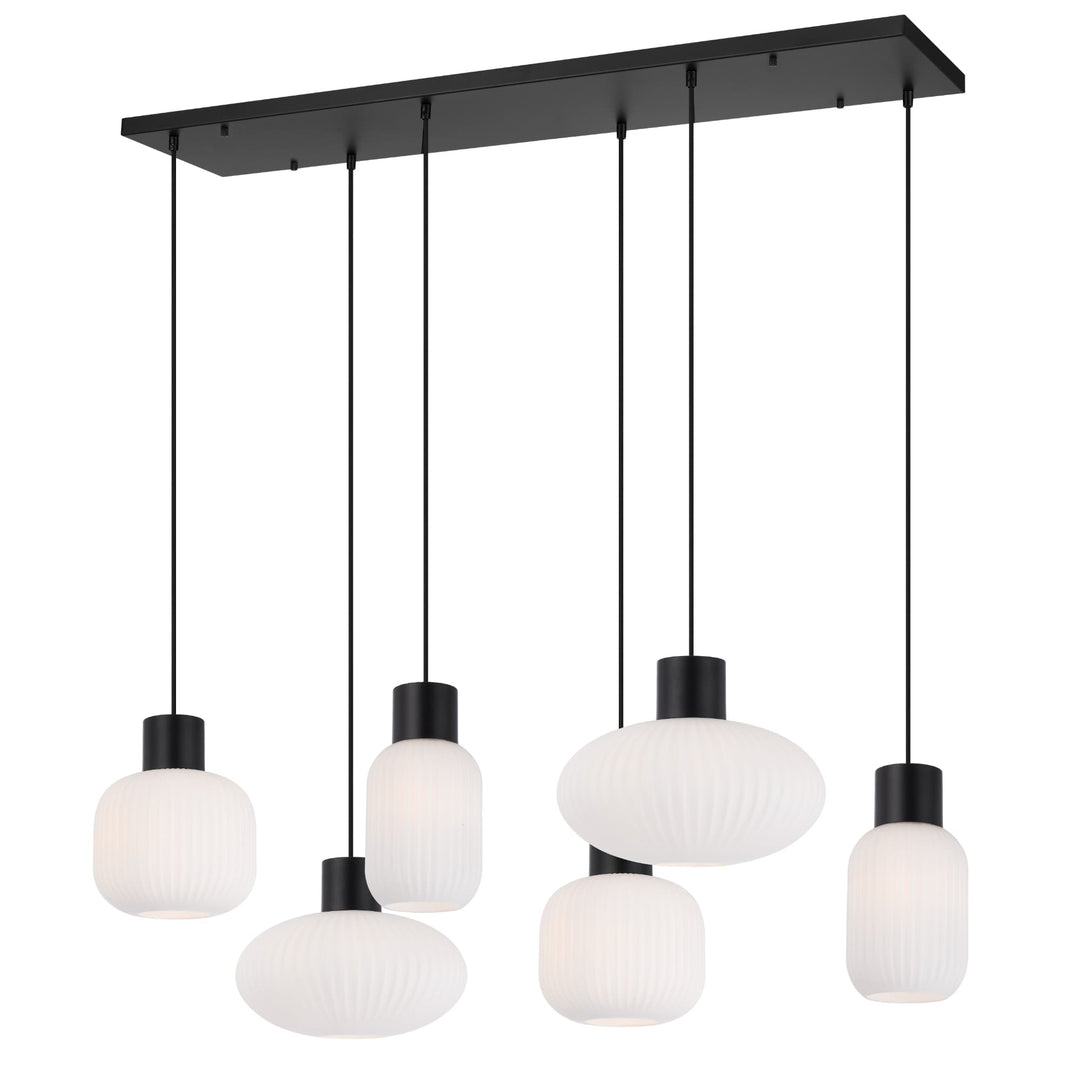 Telbix Nori Traditional Glass Pendant | 6 Light