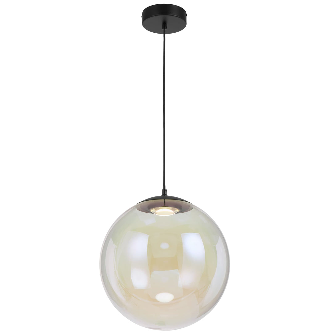 Telbix Aurora Dimmable LED Round Rainbow Glass Pendant | Large