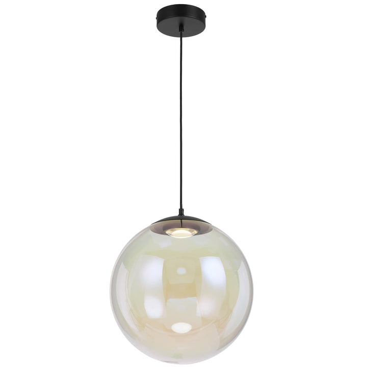 Telbix Aurora Dimmable LED Round Rainbow Glass Pendant | Large