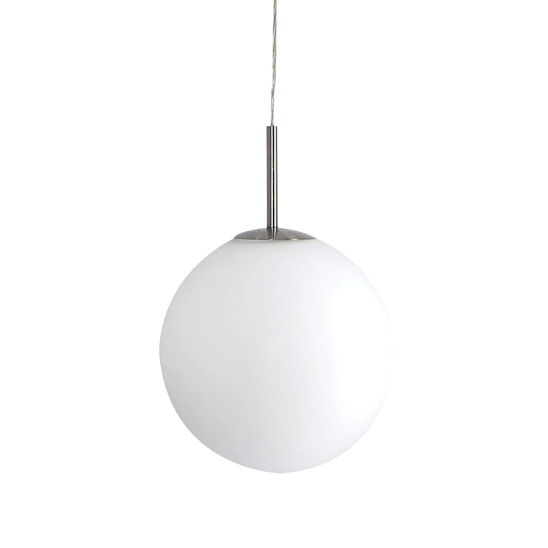 Nickel Telbix Bally Opal Matt Glass Ball Pendant Light | 250mm