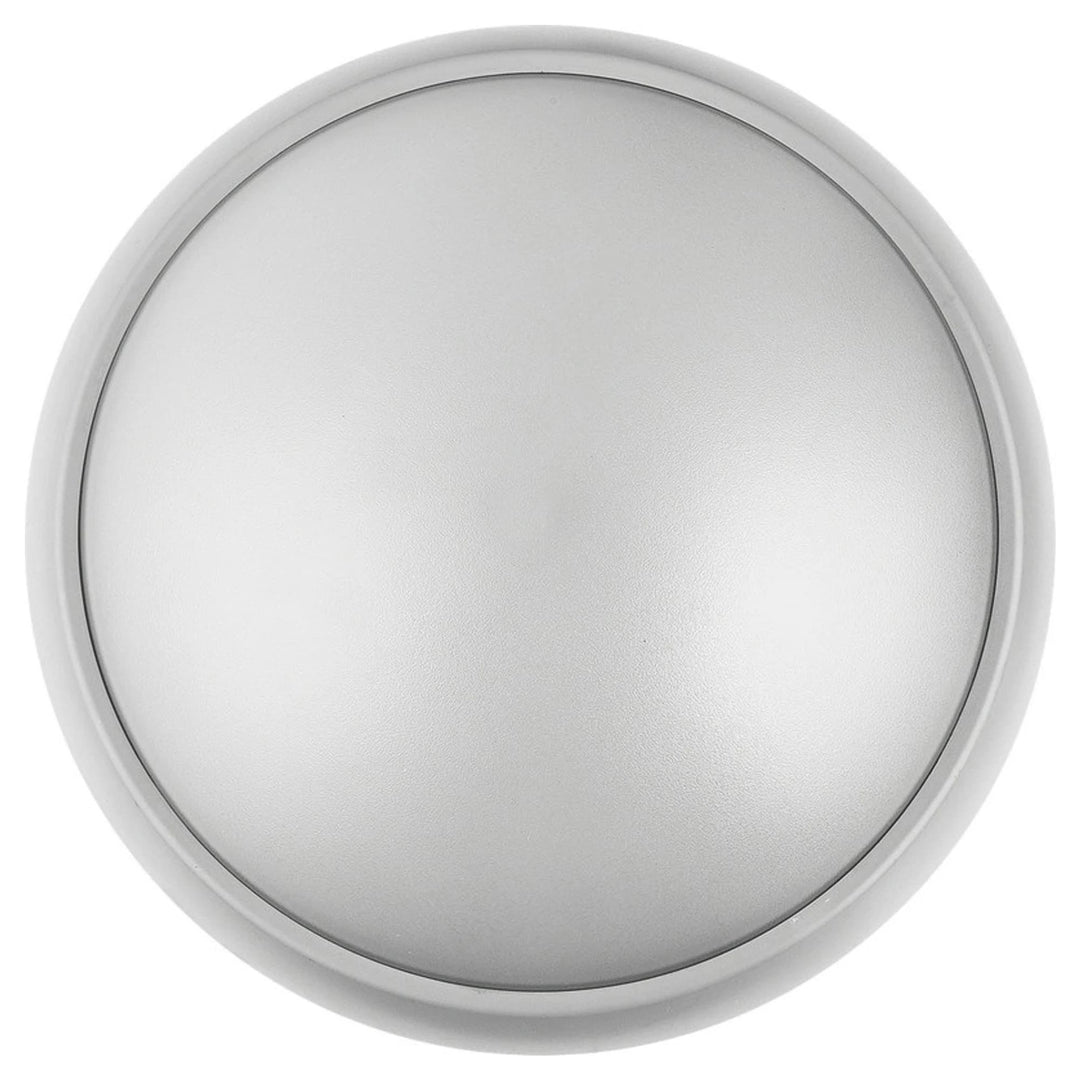 Telbix Wynn LED Round Bunker Light | Silver
