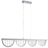 Telbix Luxia LED Linear Pendant with Cascading Crystals and RGB Colour Effects | Large