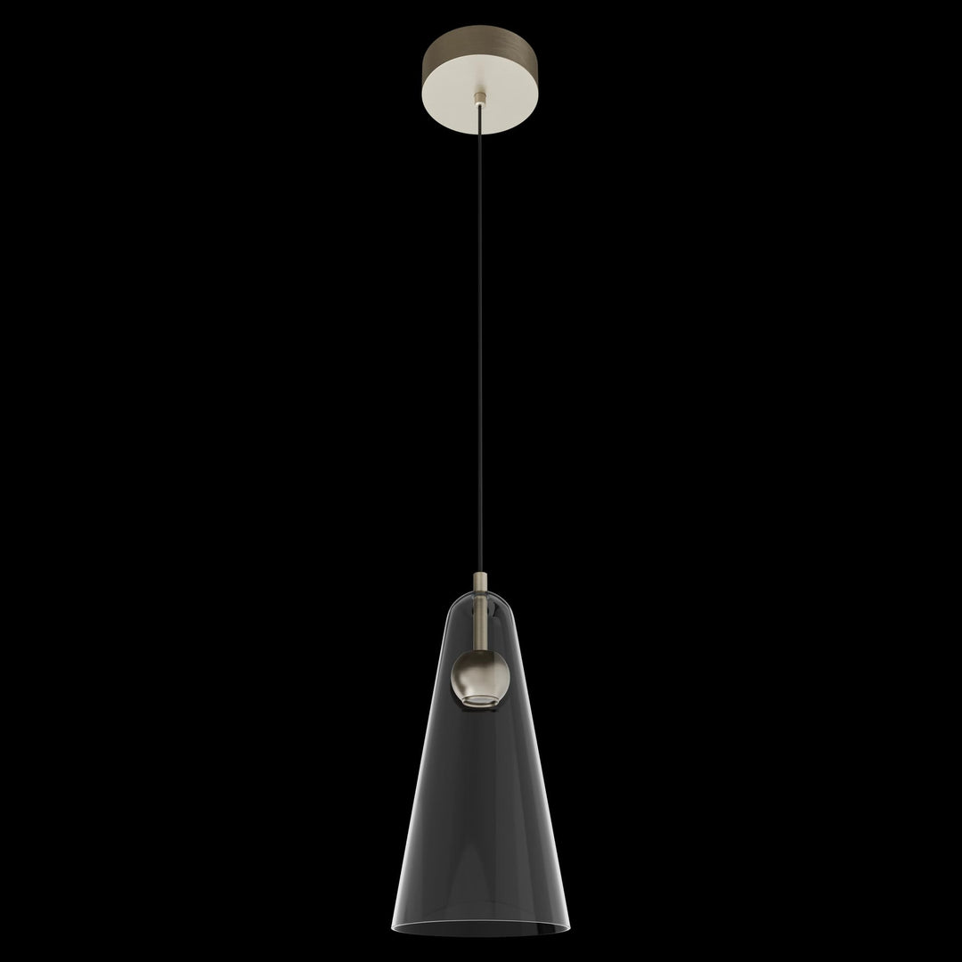 Calibo Skua Artisan Glass Tricolour LED Pendant | Brushed Nickel