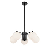 Telbix Marsten Black Glass Pendant (E27) | 5 Light