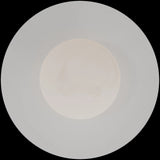 Calibo Crest Alabaster Glass 140mm Orb Wall Light Round Plate 300mm | White