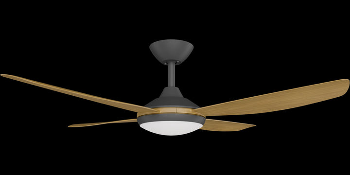 Calibo Vanga 48" DC Smart Ceiling Fan with LED Light and Remote Control | Black and Teak