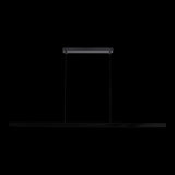 Calibo Avocent 2000mm Slim Timber Triangular Edge LED Linear Pendant | Black Ash with Black