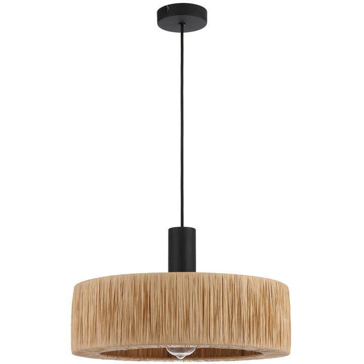 Telbix Katrin Pendant Light | Black and Natural
