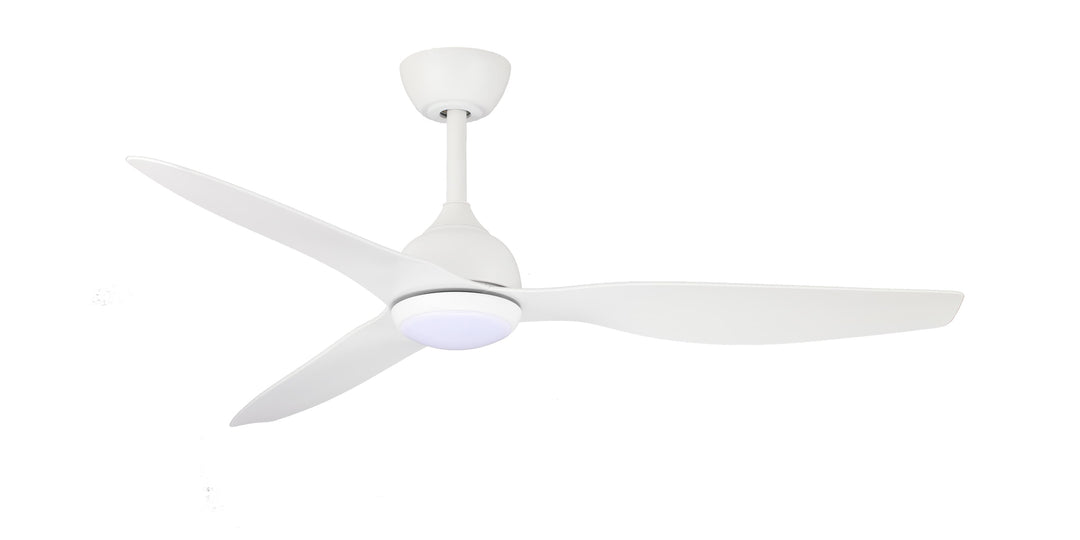 Fanco Eco Style DC 52" Ceiling Fan With Remote and CCT LED Light | White