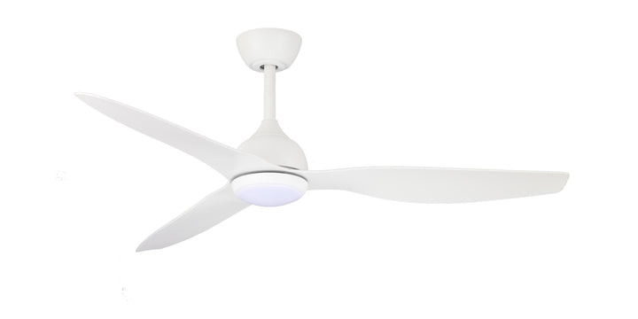 Fanco Eco Style DC 52" Ceiling Fan With Remote and CCT LED Light | White