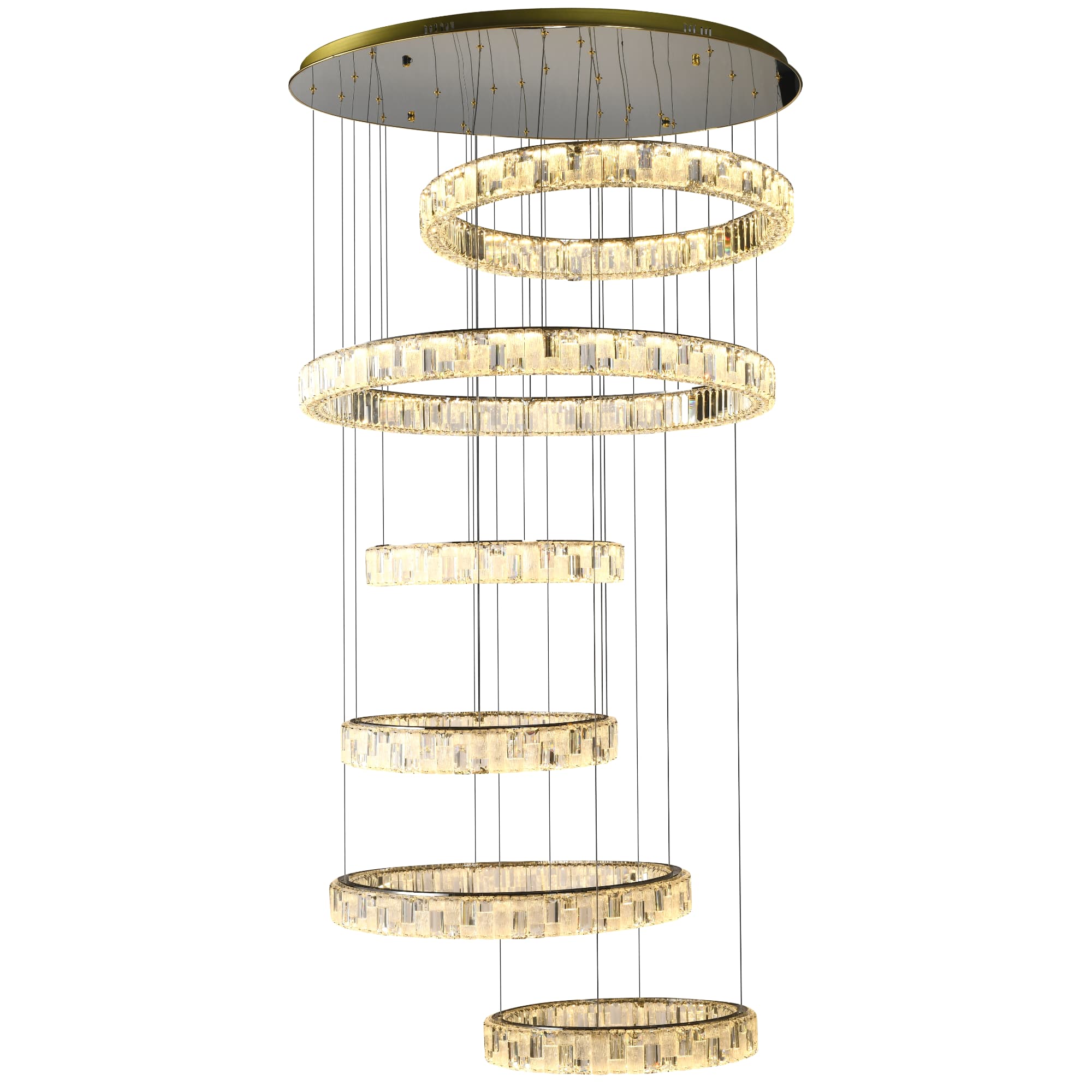 Telbix Rias 6 Tier Pendant Light | Gold