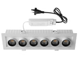 Telbix Tilda 6-Light LED Ceiling Spotlight with Adjustable Cylindrical Heads | White