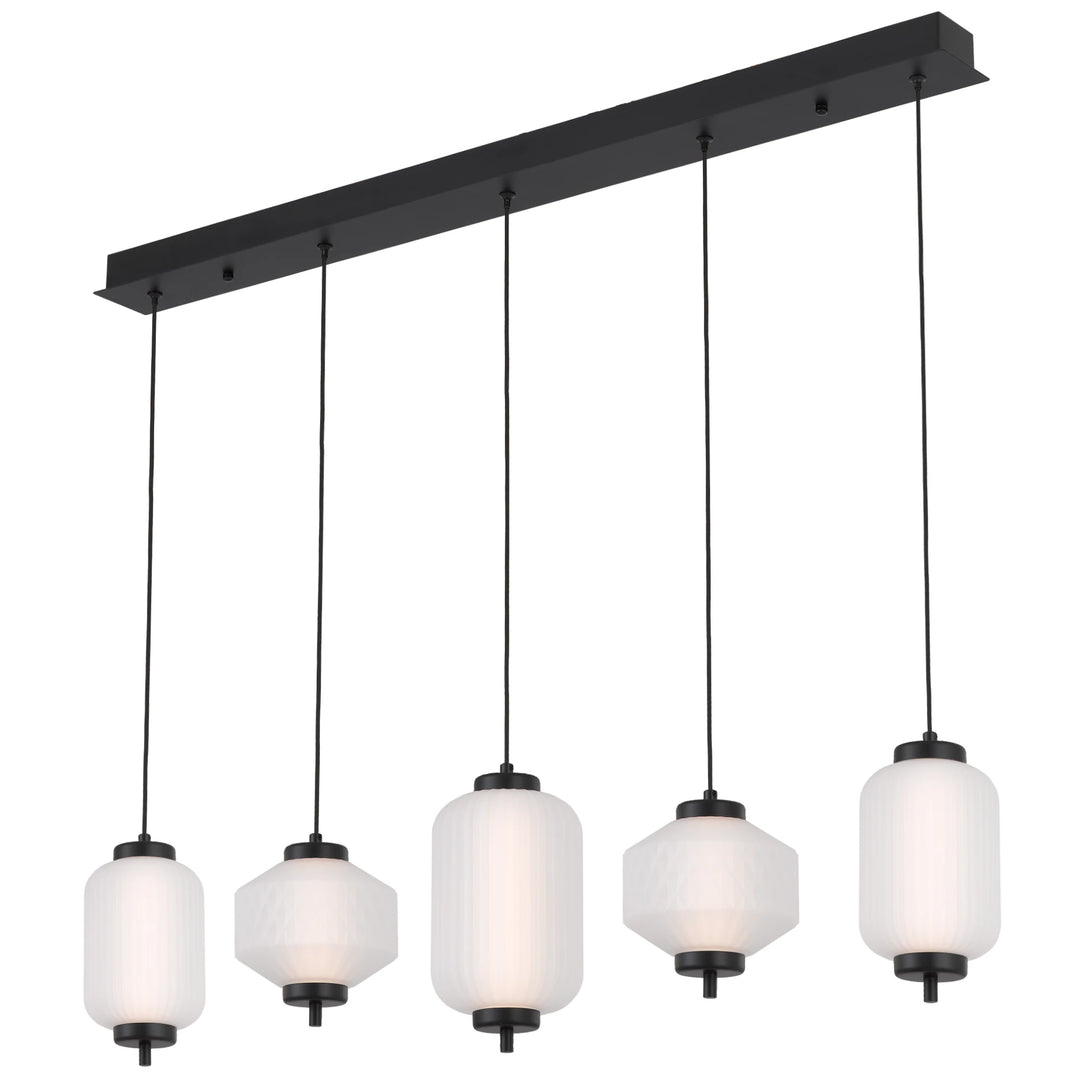 Telbix Torso 5 Light LED Bar Pendant | Black