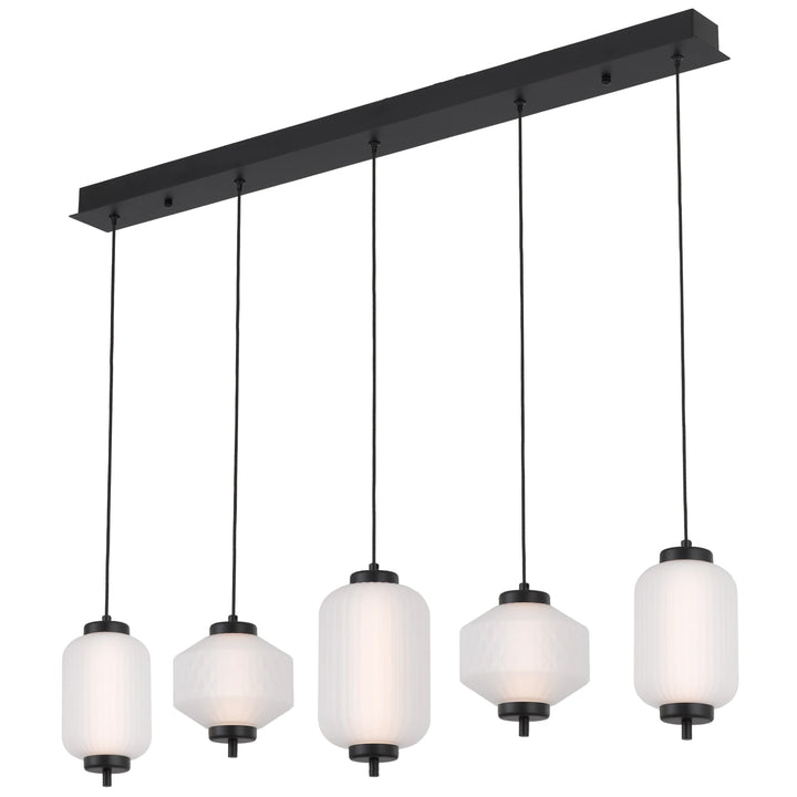 Telbix Torso 5 Light LED Bar Pendant | Black