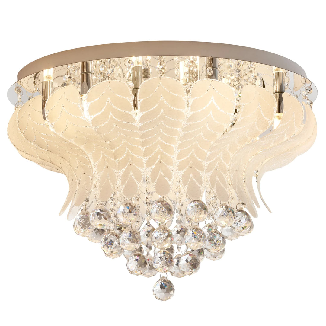 Telbix Odessa 10 Light Crystal CTC Light | White Nickel
