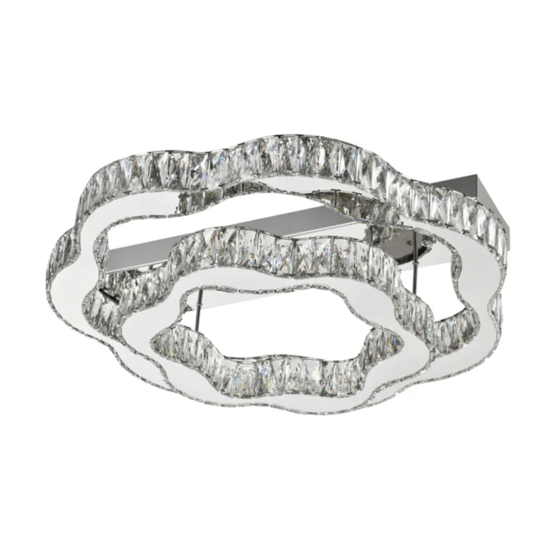 Telbix Jura 2 Ring Crystal LED CTC Light | Chrome