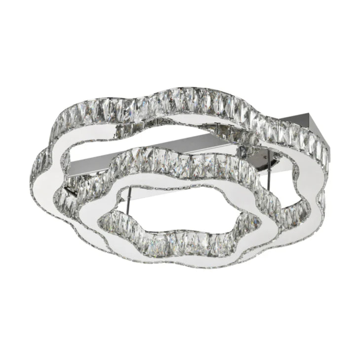 Telbix Jura 2 Ring Crystal LED CTC Light | Chrome