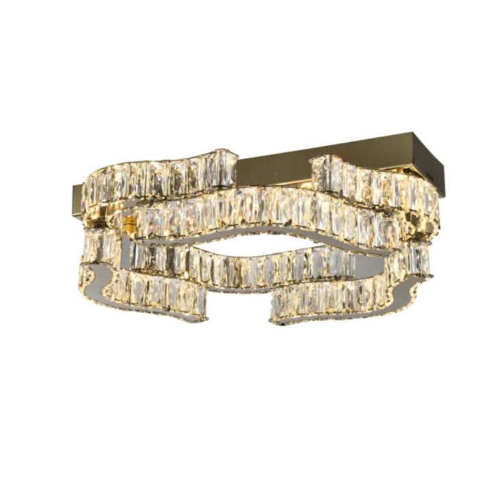 Telbix Jura 400mm Crystal LED CTC Light | Gold