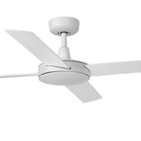 White Fanco Eco Silent DC Ceiling Fan No Light with Remote | 48"