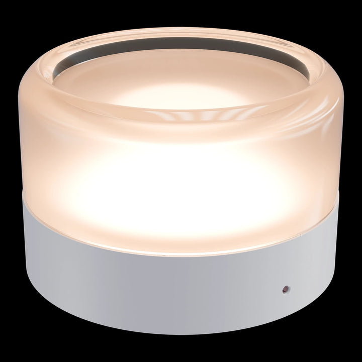 Calibo Gull Round Frosted Acrylic 3CCT LED Exterior Wall Light | White