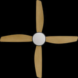 Calibo Vanga 56" DC Smart Ceiling Fan with LED Light and Remote Control | Black and Bamboo