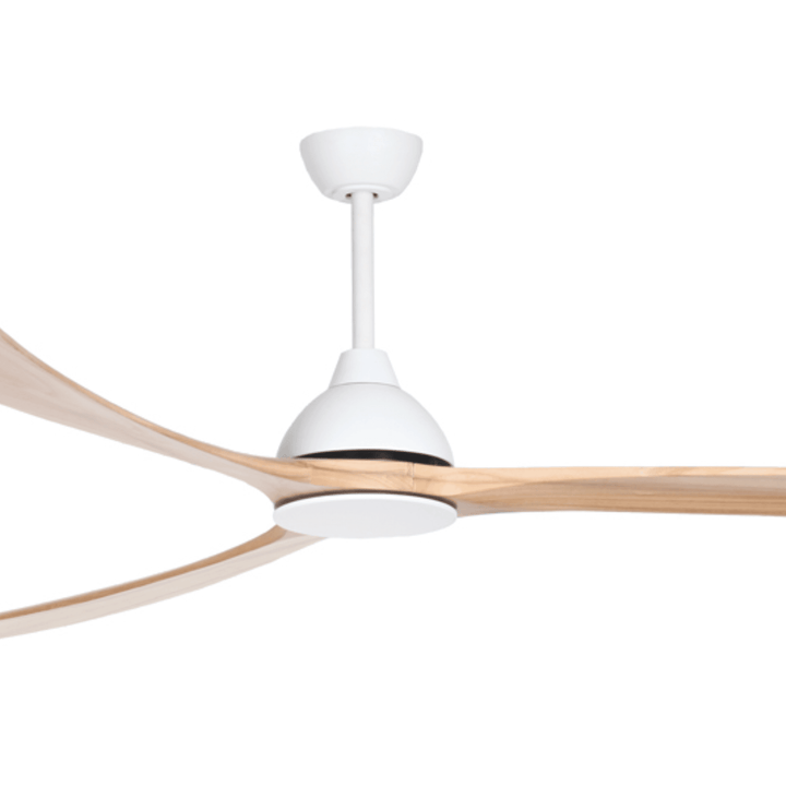 Fanco Sanctuary Oversized 92" Commercial DC Ceiling Fan with Remote for Large Indoor/Outdoor Areas | White/Natural