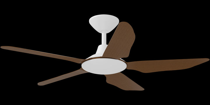 Calibo Storm 42" (1070mm) 5 Blade Indoor/Outdoor DC Ceiling Fan & Remote | White & Koa