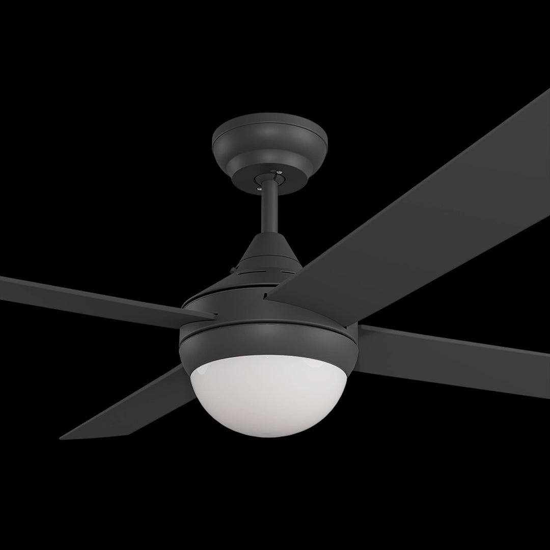 Calibo Heron 48" (1220mm) Indoor/Outdoor AC Ceiling Fan With E27 Light | Black
